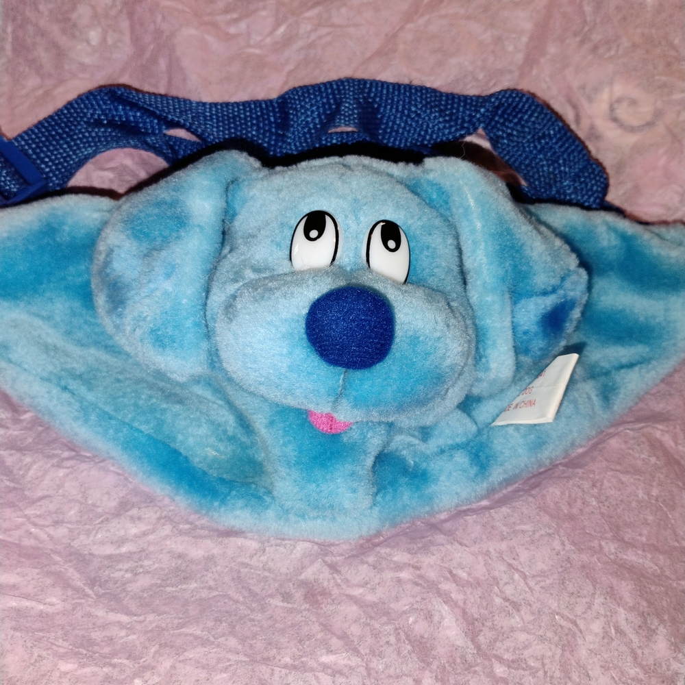 Blue Plush Dog Kids Fanny Pack Bag - Picture 3 of 3